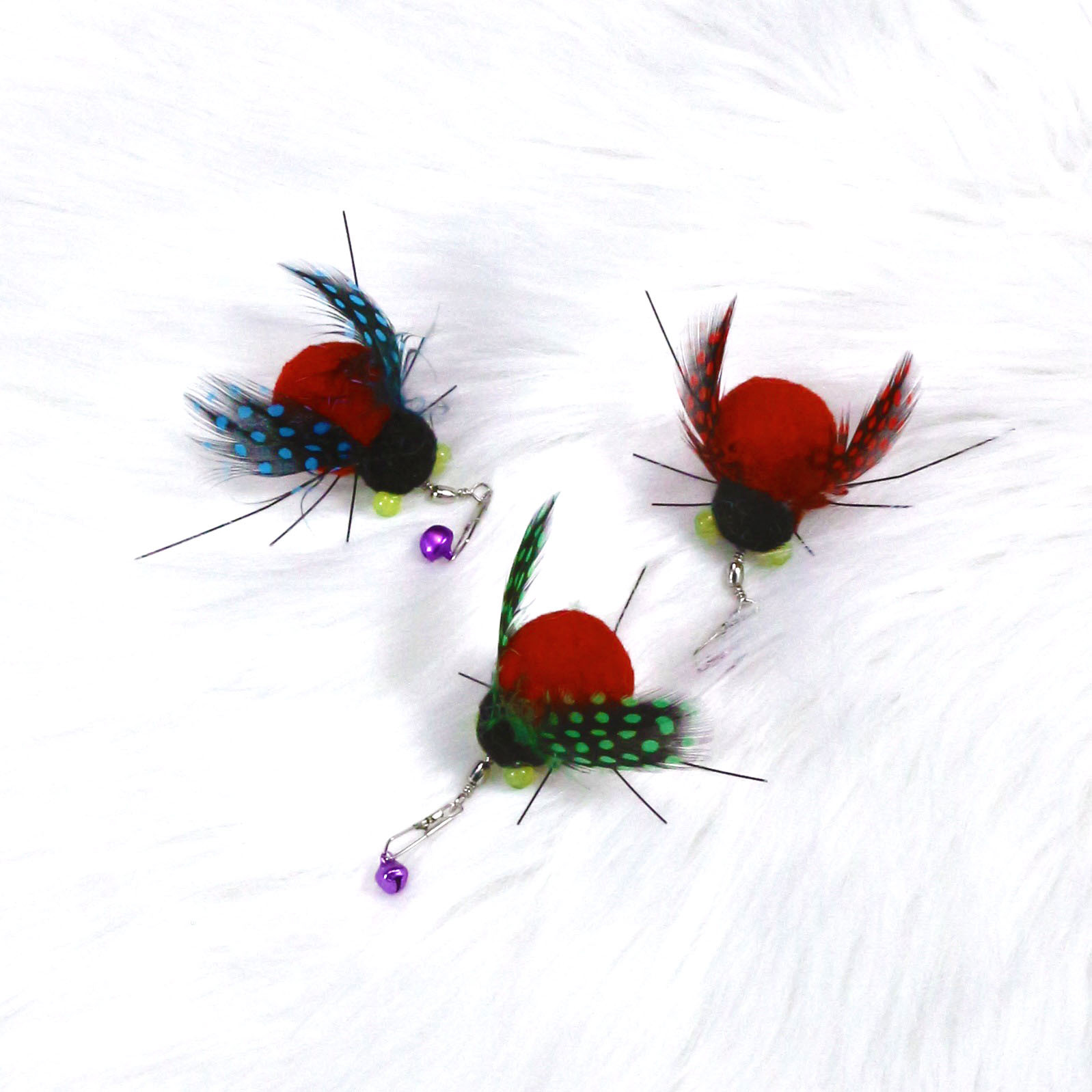  푸카 무당벌레 고양이 장난감 막대 교체용 머리